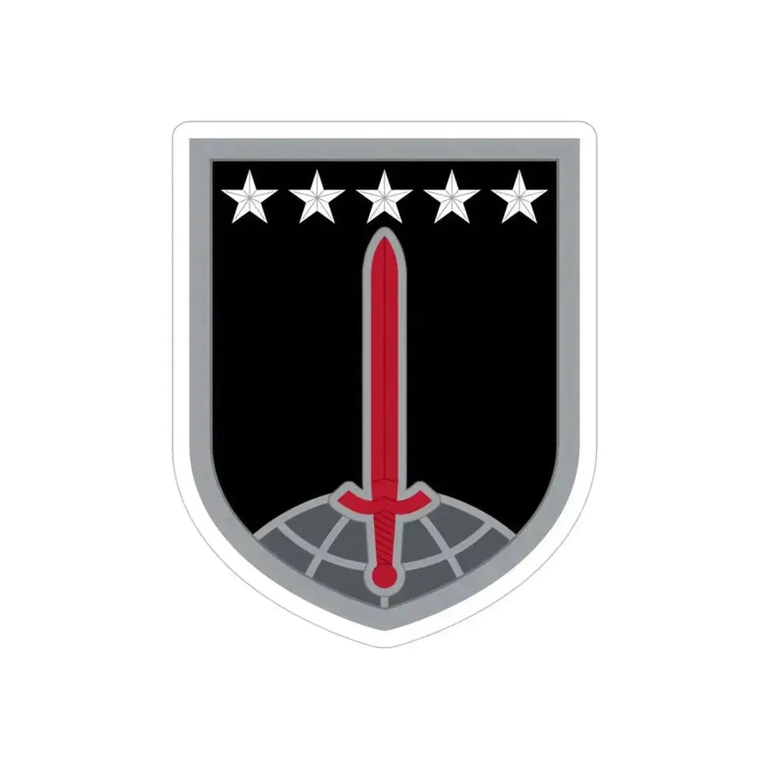 1ST MULTIDOMAIN TASK FORCE (U.S. Army) REVERSE PRINT Transparent Die-Cut STICKER 4 Inch Die-Cut Transparent - The Sticker Space