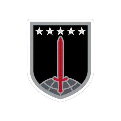 1ST MULTIDOMAIN TASK FORCE (U.S. Army) REVERSE PRINT Transparent Die-Cut STICKER 4 Inch Die-Cut Transparent - The Sticker Space