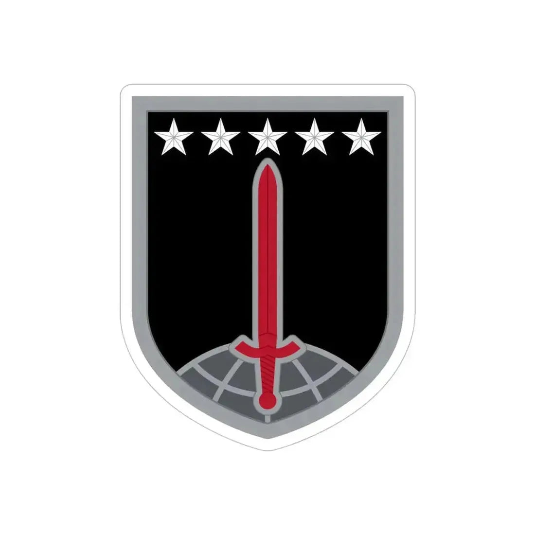 1ST MULTIDOMAIN TASK FORCE (U.S. Army) REVERSE PRINT Transparent Die-Cut STICKER 5 Inch Die-Cut Transparent - The Sticker Space