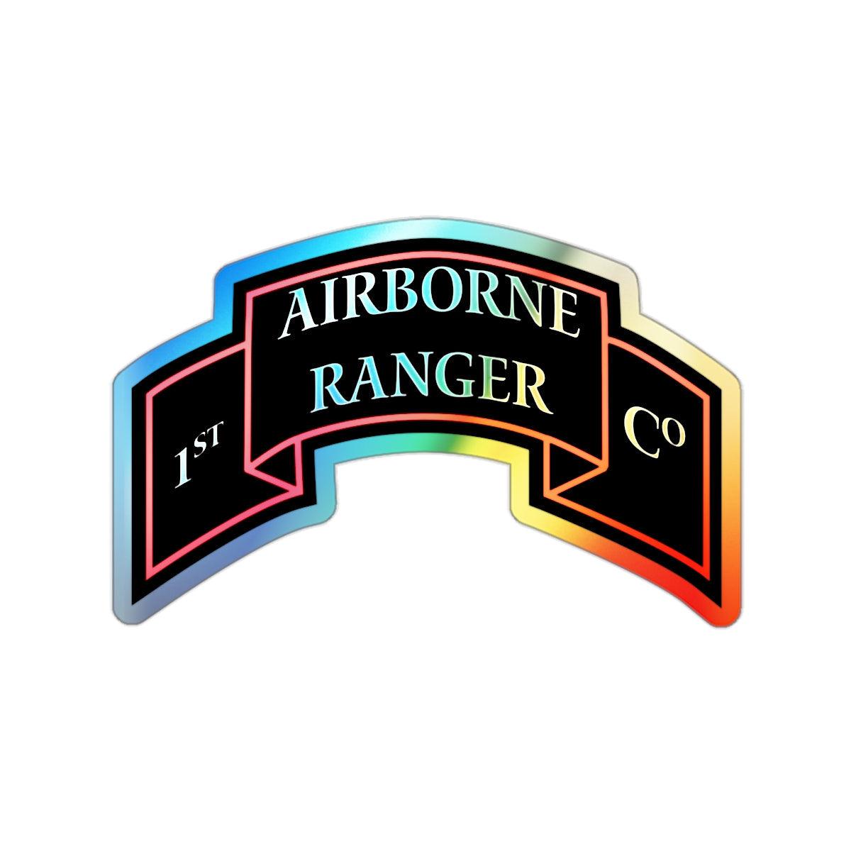 1st Ranger Infantry Company (U.S. Army) Holographic STICKER Die-Cut Vinyl Decal-2 Inch-The Sticker Space