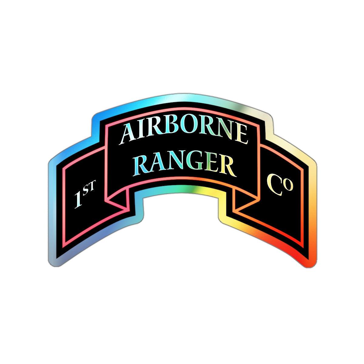 1st Ranger Infantry Company (U.S. Army) Holographic STICKER Die-Cut Vinyl Decal-3 Inch-The Sticker Space