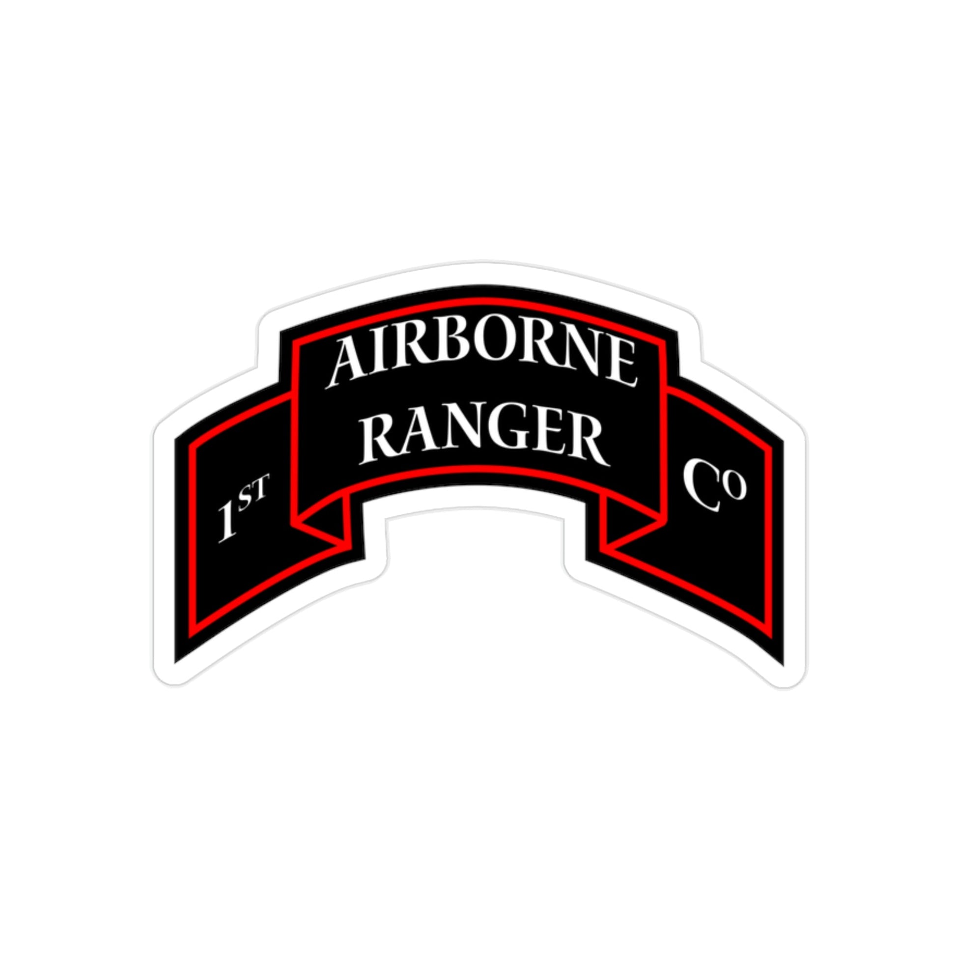 1st Ranger Infantry Company (U.S. Army) Transparent STICKER Die-Cut Vinyl Decal-2 Inch-The Sticker Space