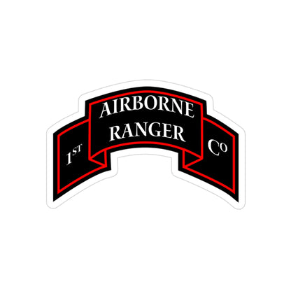 1st Ranger Infantry Company (U.S. Army) Transparent STICKER Die-Cut Vinyl Decal-3 Inch-The Sticker Space