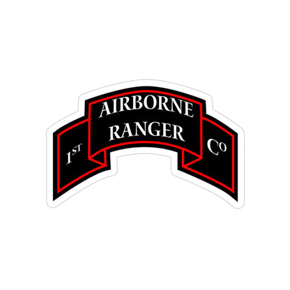 1st Ranger Infantry Company (U.S. Army) Transparent STICKER Die-Cut Vinyl Decal-4 Inch-The Sticker Space