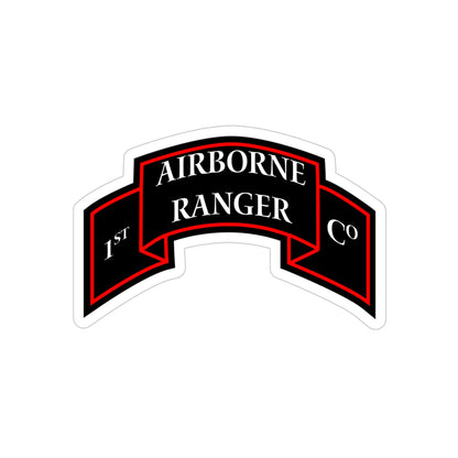 1st Ranger Infantry Company (U.S. Army) Transparent STICKER Die-Cut Vinyl Decal-5 Inch-The Sticker Space