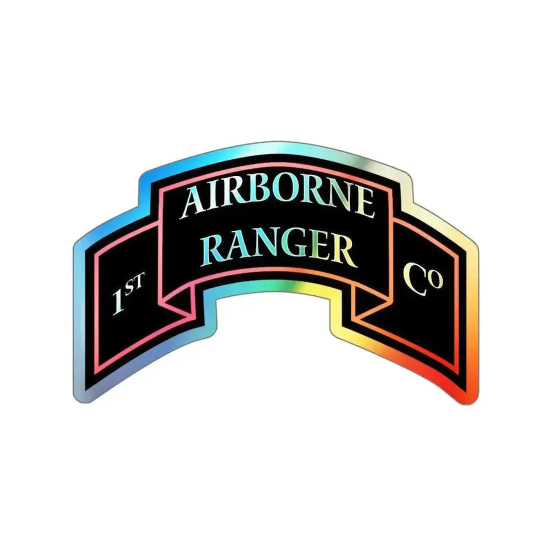 1st Ranger Infantry Company (U.S. Army) Holographic STICKER Die-Cut Vinyl Decal 5 Inch Holographic - The Sticker Space