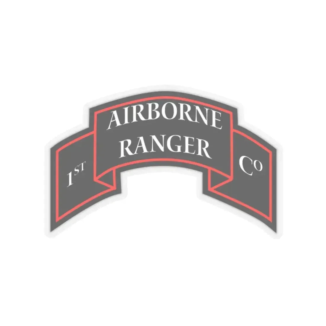 1st Ranger Infantry Company (U.S. Army) STICKER Vinyl Kiss-Cut Decal 2 Inch Transparent - The Sticker Space