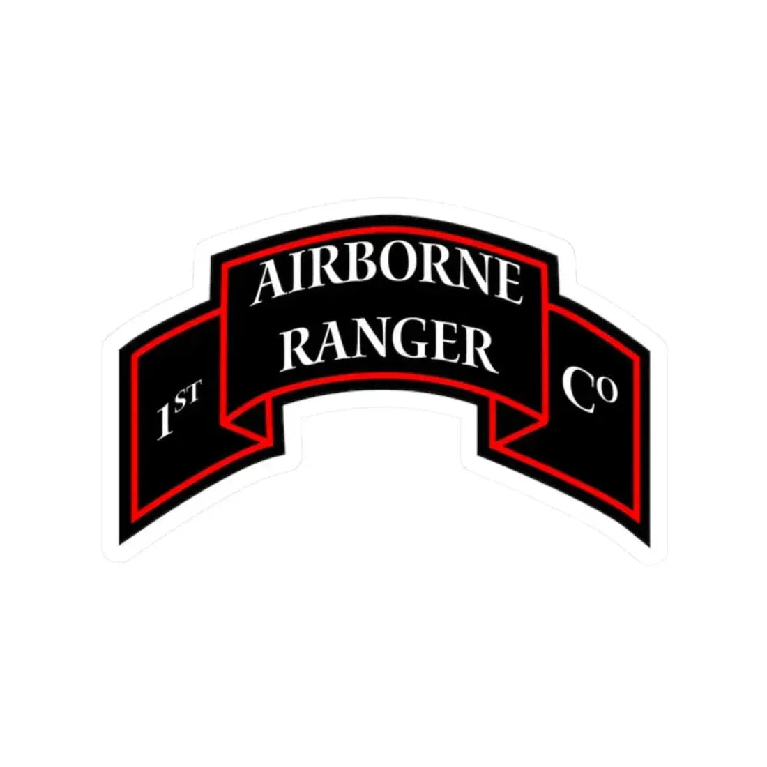 1st Ranger Infantry Company (U.S. Army) STICKER Vinyl Kiss-Cut Decal 2 Inch White - The Sticker Space