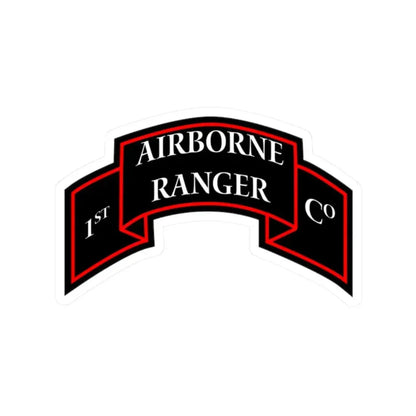 1st Ranger Infantry Company (U.S. Army) STICKER Vinyl Kiss-Cut Decal 2 Inch White - The Sticker Space