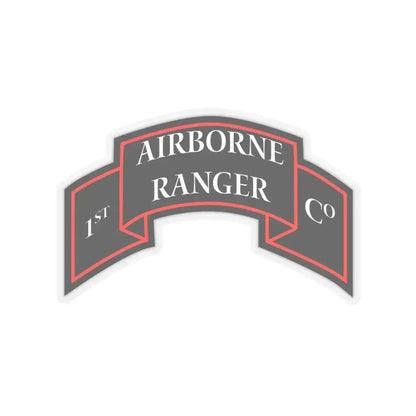1st Ranger Infantry Company (U.S. Army) STICKER Vinyl Kiss-Cut Decal 3 Inch Transparent - The Sticker Space