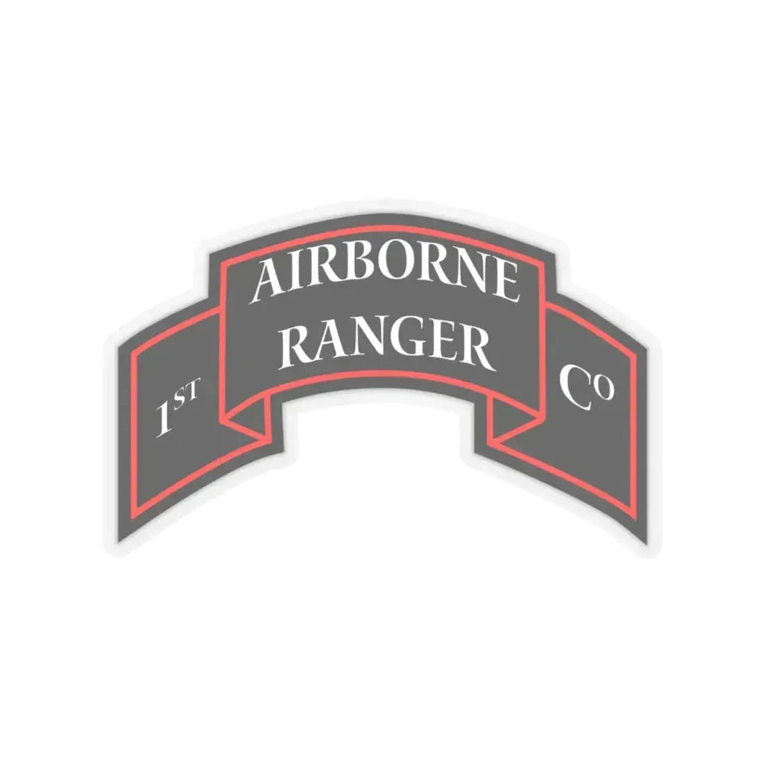 1st Ranger Infantry Company (U.S. Army) STICKER Vinyl Kiss-Cut Decal 4 Inch Transparent - The Sticker Space