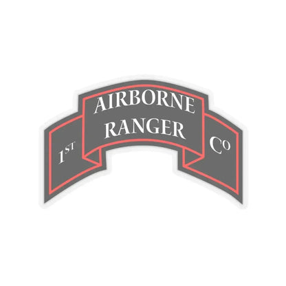 1st Ranger Infantry Company (U.S. Army) STICKER Vinyl Kiss-Cut Decal 4 Inch Transparent - The Sticker Space