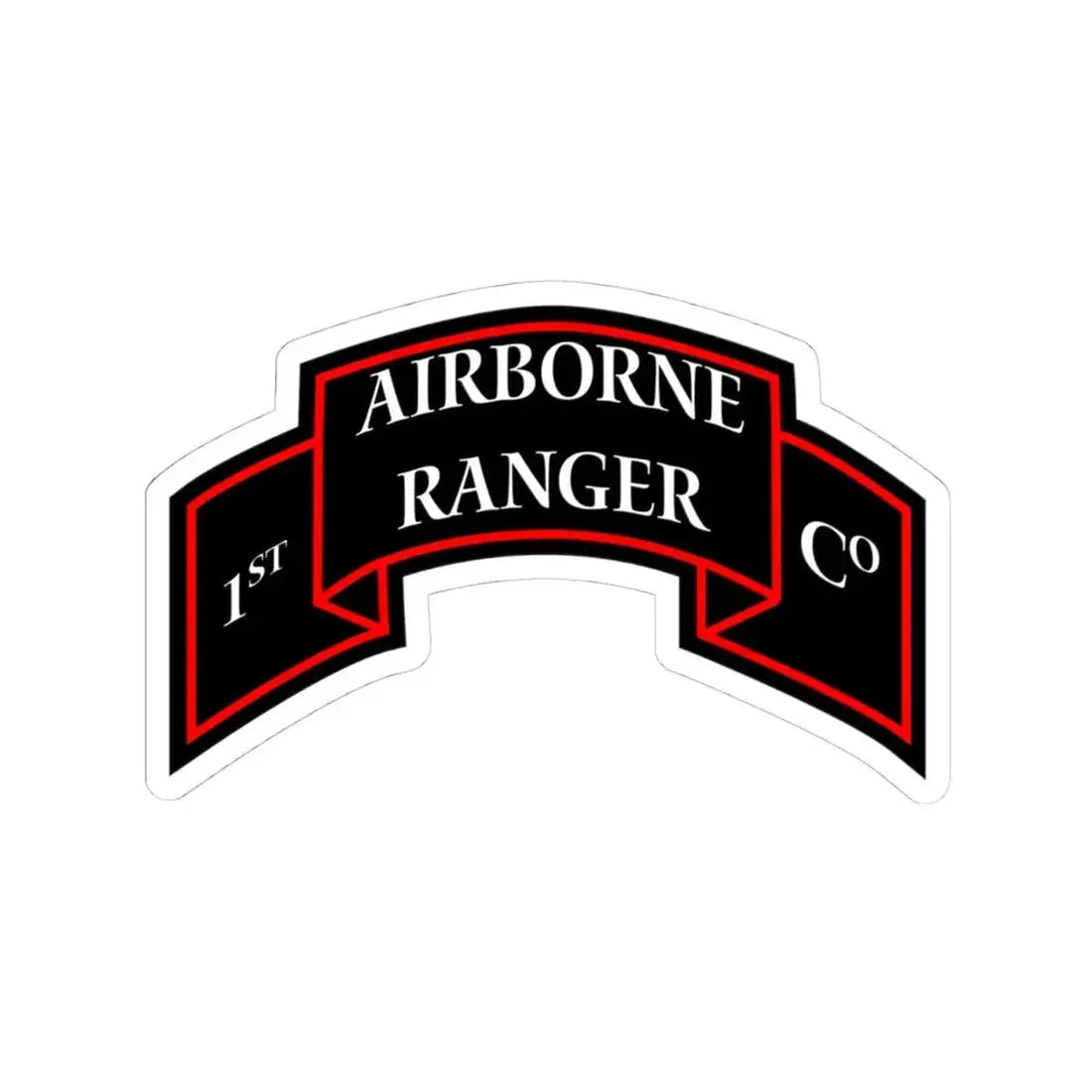 1st Ranger Infantry Company (U.S. Army) STICKER Vinyl Kiss-Cut Decal 4 Inch White - The Sticker Space