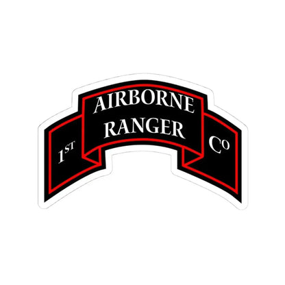 1st Ranger Infantry Company (U.S. Army) STICKER Vinyl Kiss-Cut Decal 4 Inch White - The Sticker Space
