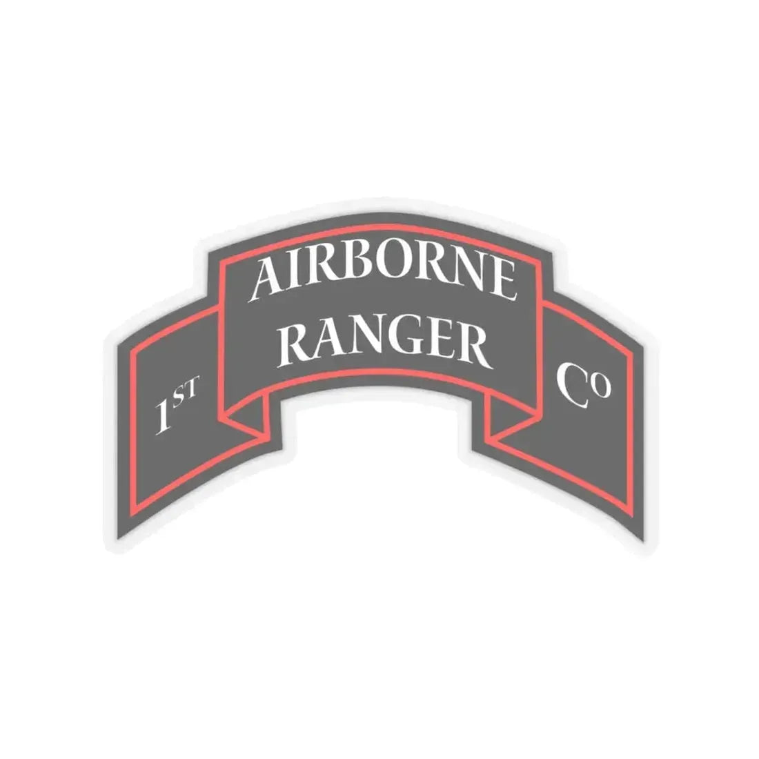 1st Ranger Infantry Company (U.S. Army) STICKER Vinyl Kiss-Cut Decal 6 Inch Transparent - The Sticker Space