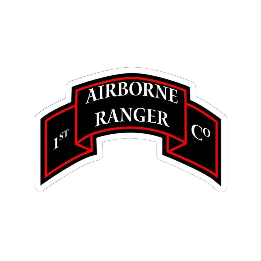 1st Ranger Infantry Company (U.S. Army) STICKER Vinyl Kiss-Cut Decal 6 Inch White - The Sticker Space
