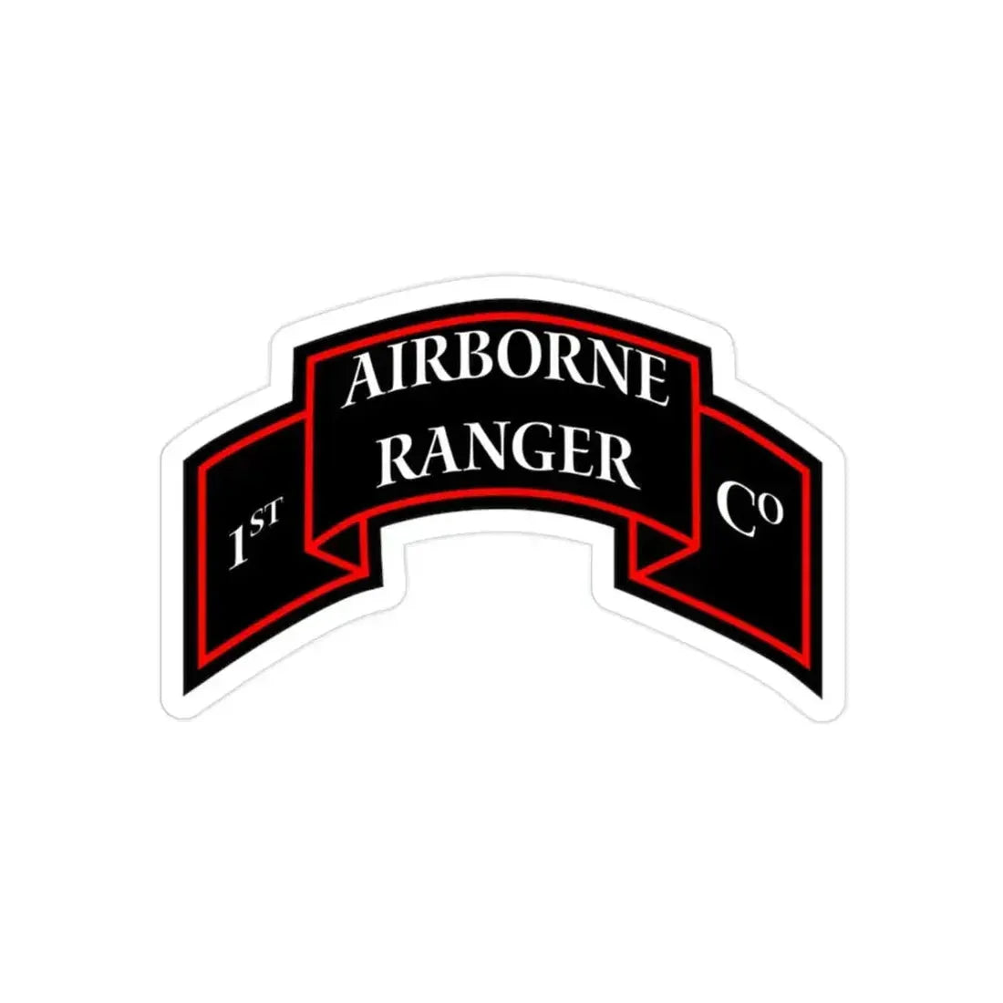 1st Ranger Infantry Company (U.S. Army) Transparent STICKER Die-Cut Vinyl Decal 2 Inch - The Sticker Space
