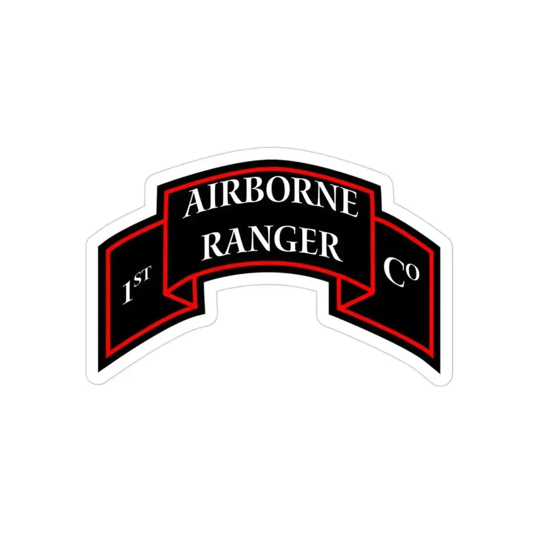 1st Ranger Infantry Company (U.S. Army) Transparent STICKER Die-Cut Vinyl Decal 3 Inch - The Sticker Space