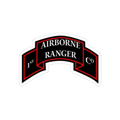 1st Ranger Infantry Company (U.S. Army) Transparent STICKER Die-Cut Vinyl Decal 3 Inch - The Sticker Space
