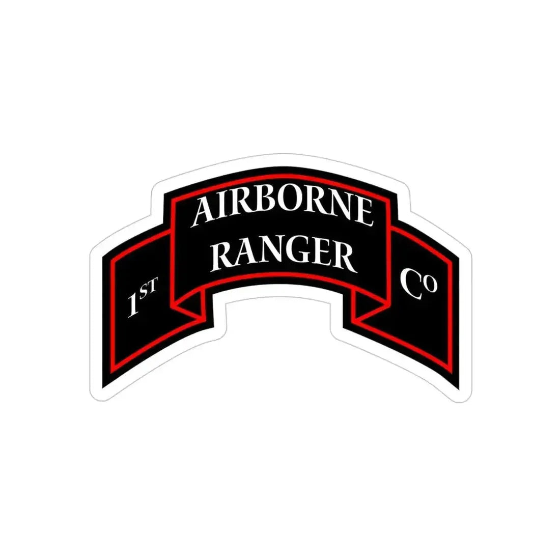 1st Ranger Infantry Company (U.S. Army) Transparent STICKER Die-Cut Vinyl Decal 4 Inch - The Sticker Space