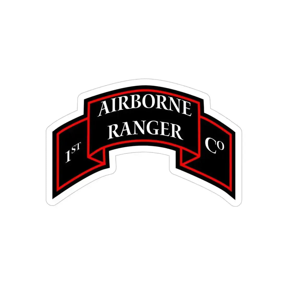 1st Ranger Infantry Company (U.S. Army) Transparent STICKER Die-Cut Vinyl Decal 5 Inch - The Sticker Space