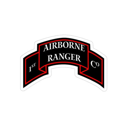 1st Ranger Infantry Company (U.S. Army) Transparent STICKER Die-Cut Vinyl Decal - The Sticker Space