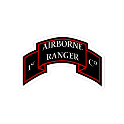 1st Ranger Infantry Company (U.S. Army) Transparent STICKER Die-Cut Vinyl Decal - The Sticker Space
