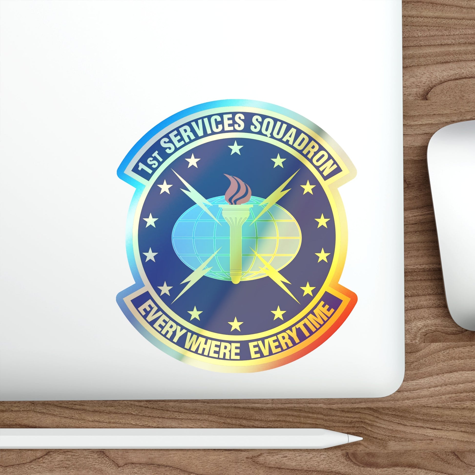 1st Services Squadron (U.S. Air Force) Holographic STICKER Die-Cut Vinyl Decal-The Sticker Space