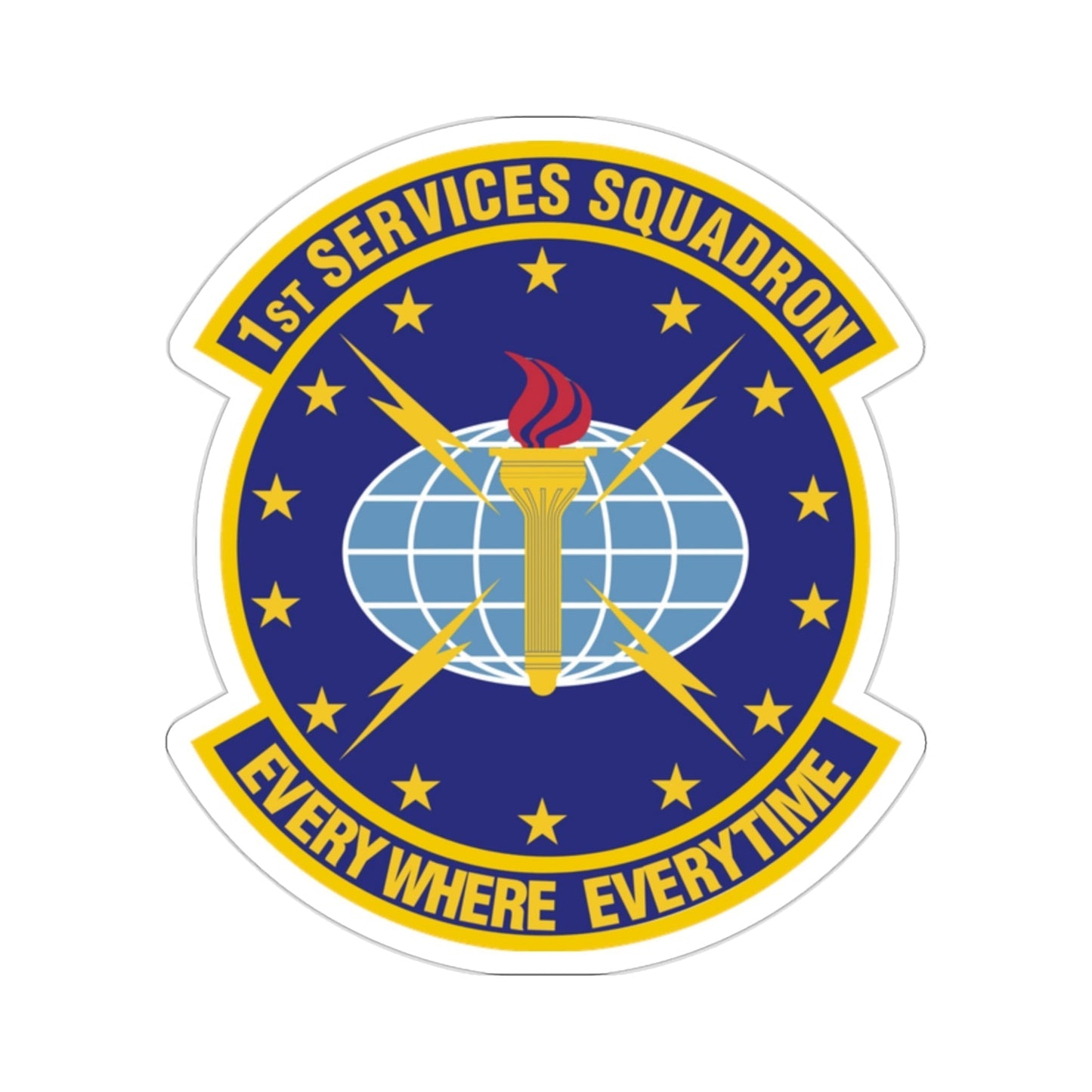 1st Services Squadron (U.S. Air Force) STICKER Vinyl Die-Cut Decal-2 Inch-The Sticker Space