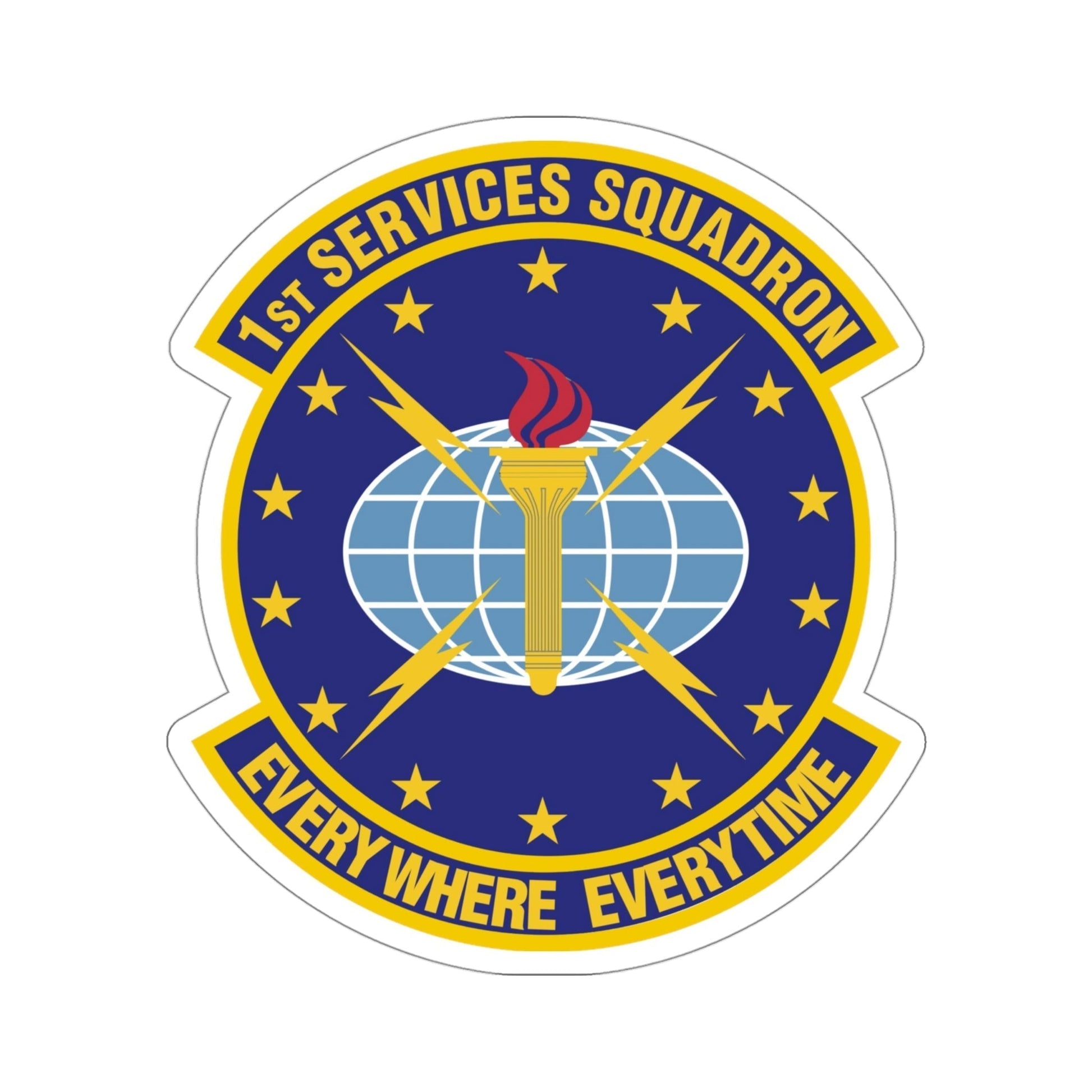 1st Services Squadron (U.S. Air Force) STICKER Vinyl Die-Cut Decal-4 Inch-The Sticker Space