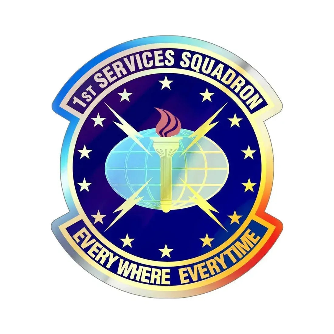 1st Services Squadron (U.S. Air Force) Holographic STICKER Die-Cut Vinyl Decal - The Sticker Space
