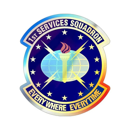 1st Services Squadron (U.S. Air Force) Holographic STICKER Die-Cut Vinyl Decal - The Sticker Space