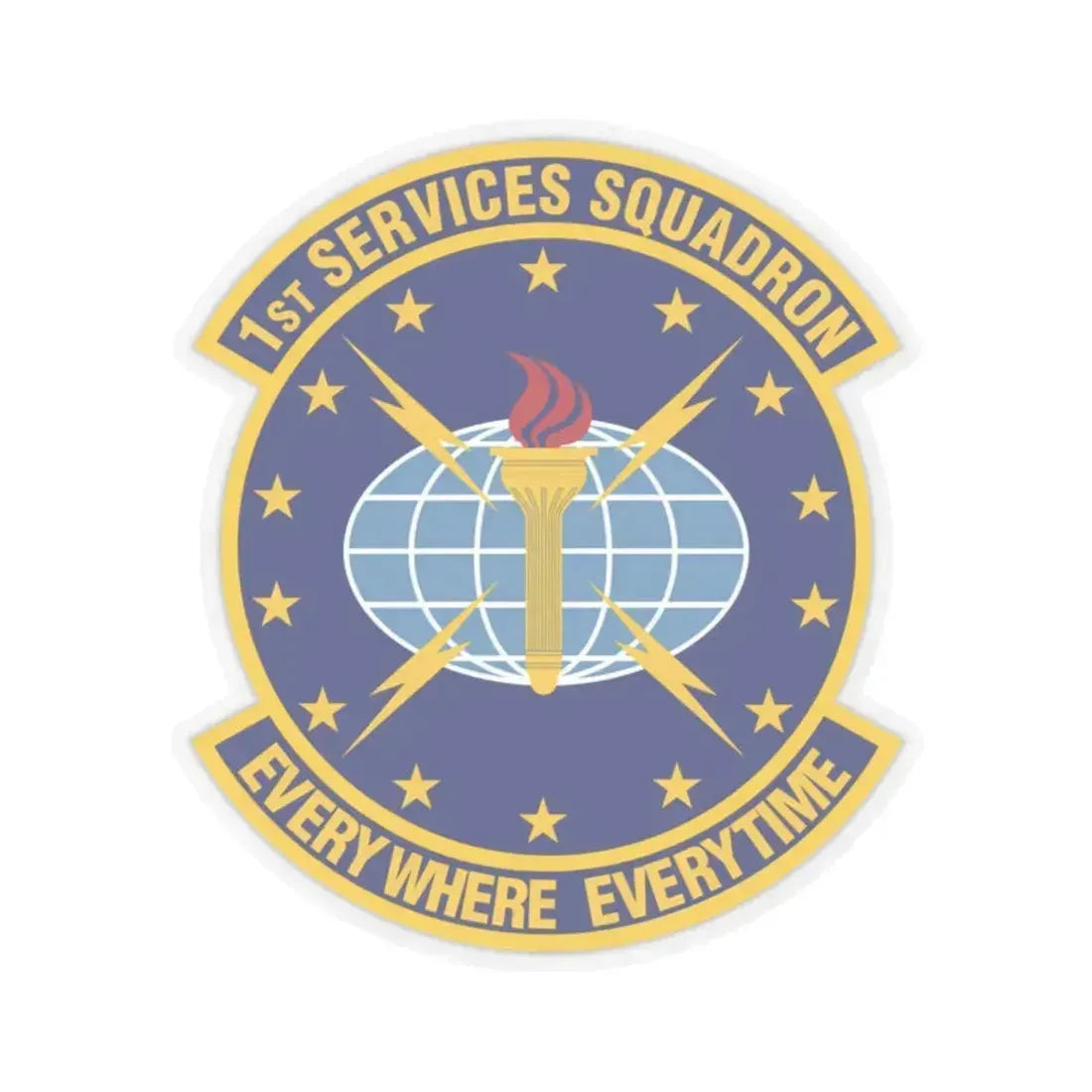 1st Services Squadron (U.S. Air Force) STICKER Vinyl Kiss-Cut Decal 2 Inch Transparent - The Sticker Space