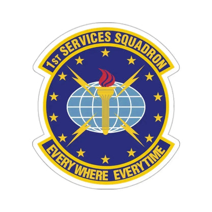 1st Services Squadron (U.S. Air Force) STICKER Vinyl Kiss-Cut Decal 2 Inch White - The Sticker Space