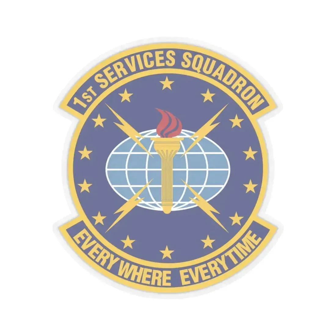 1st Services Squadron (U.S. Air Force) STICKER Vinyl Kiss-Cut Decal 4 Inch Transparent - The Sticker Space