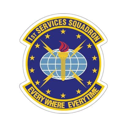 1st Services Squadron (U.S. Air Force) STICKER Vinyl Kiss-Cut Decal 4 Inch White - The Sticker Space