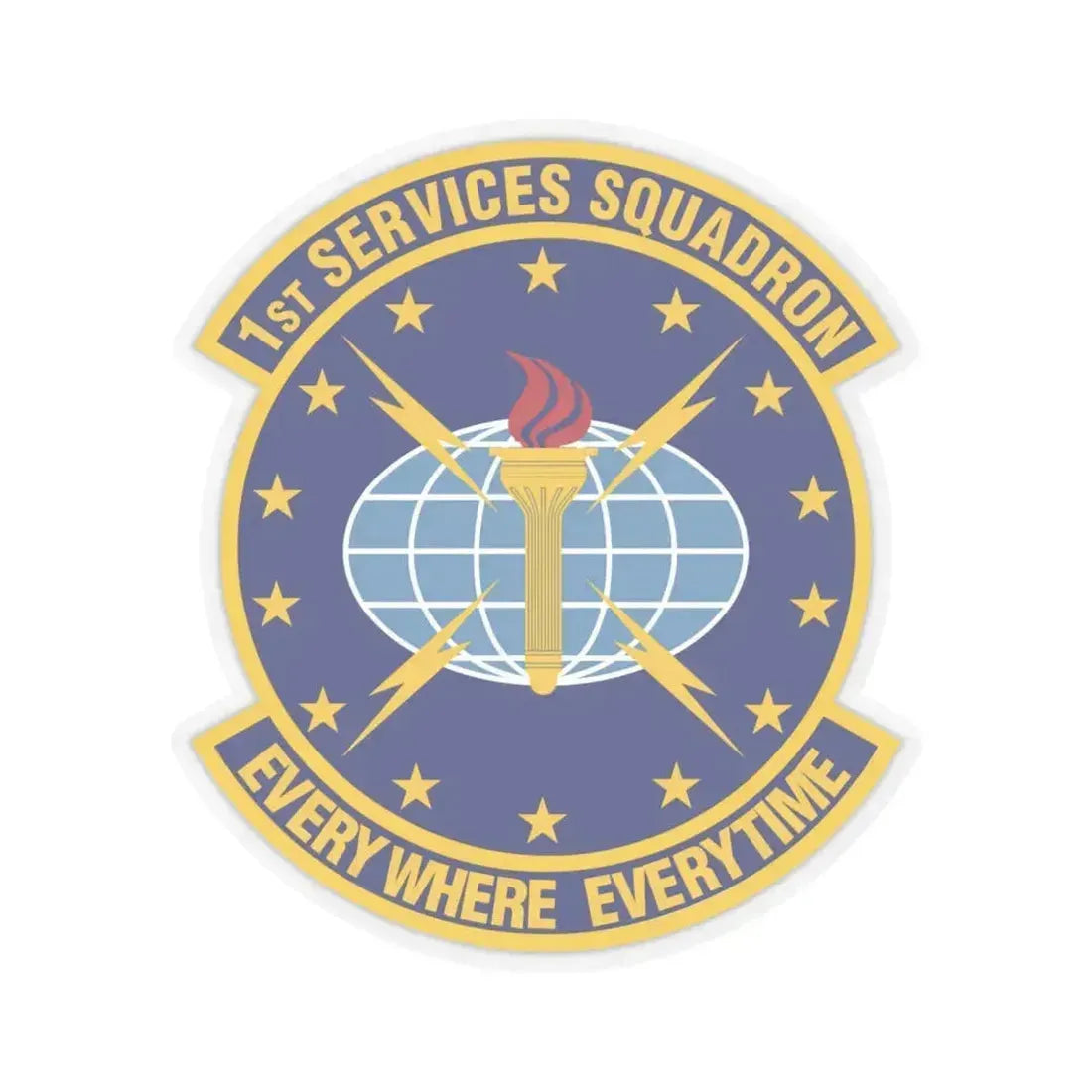 1st Services Squadron (U.S. Air Force) STICKER Vinyl Kiss-Cut Decal 6 Inch Transparent - The Sticker Space
