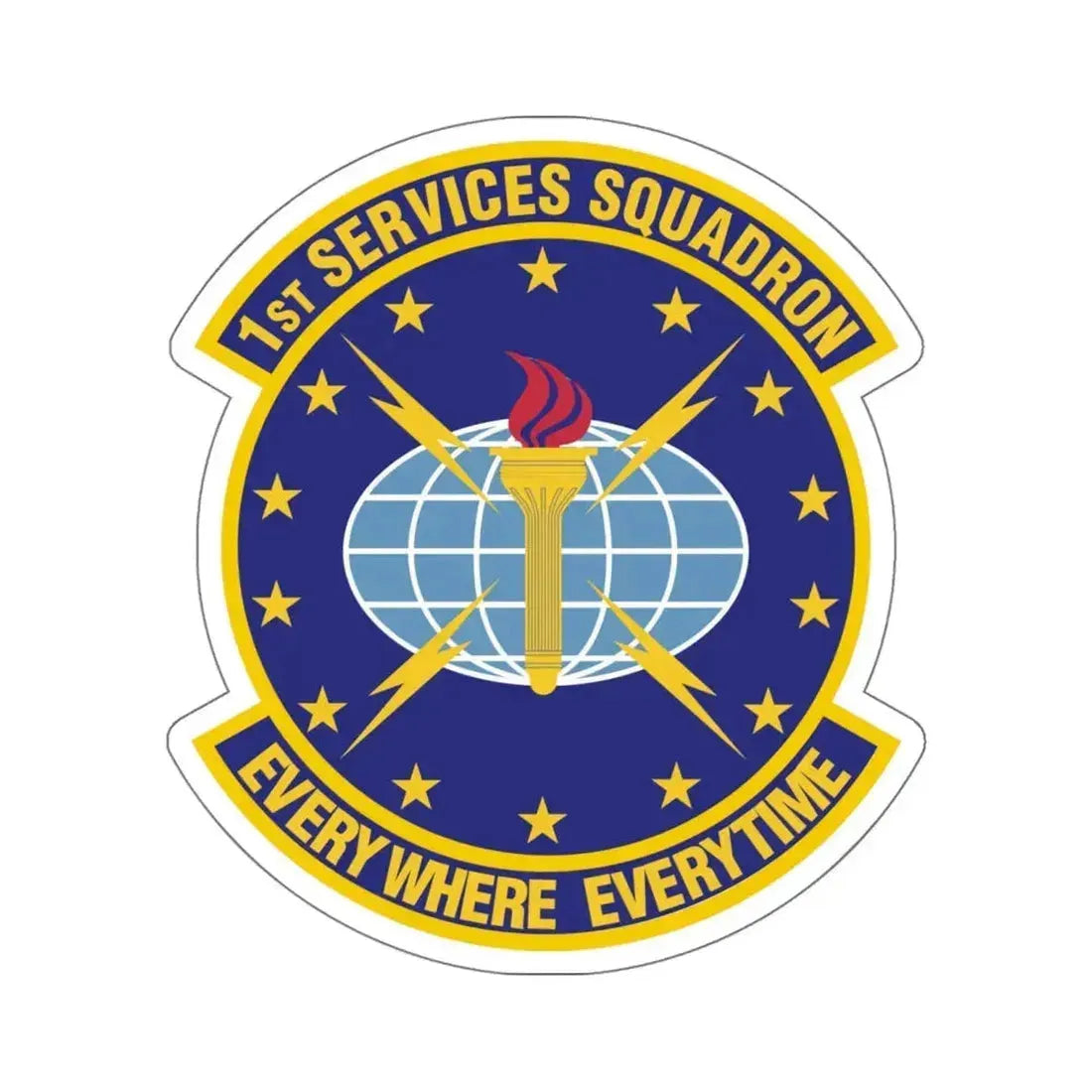 1st Services Squadron (U.S. Air Force) STICKER Vinyl Kiss-Cut Decal 6 Inch White - The Sticker Space