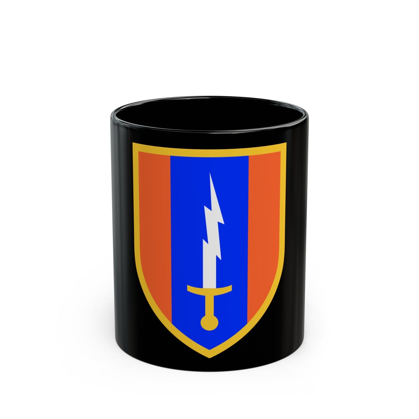 1st Signal Brigade (U.S. Army) Black Coffee Mug-11oz-The Sticker Space