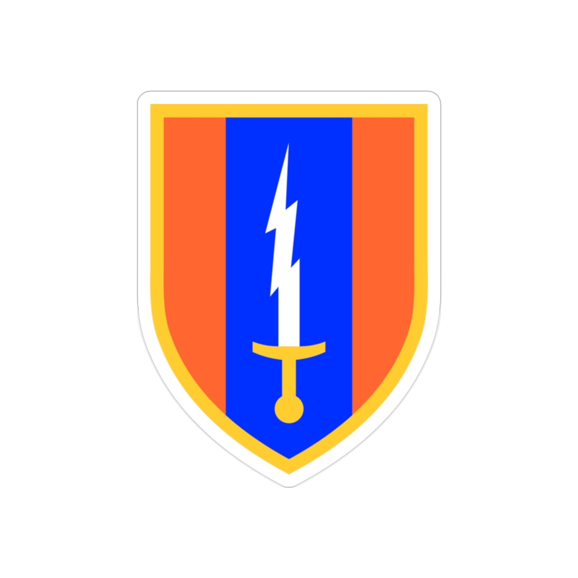 1st Signal Brigade (U.S. Army) REVERSE PRINT Transparent STICKER-2" × 2"-The Sticker Space