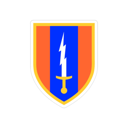 1st Signal Brigade (U.S. Army) REVERSE PRINT Transparent STICKER-2" × 2"-The Sticker Space