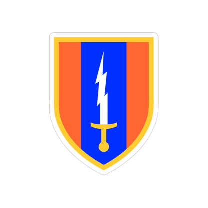 1st Signal Brigade (U.S. Army) REVERSE PRINT Transparent STICKER-3" × 3"-The Sticker Space