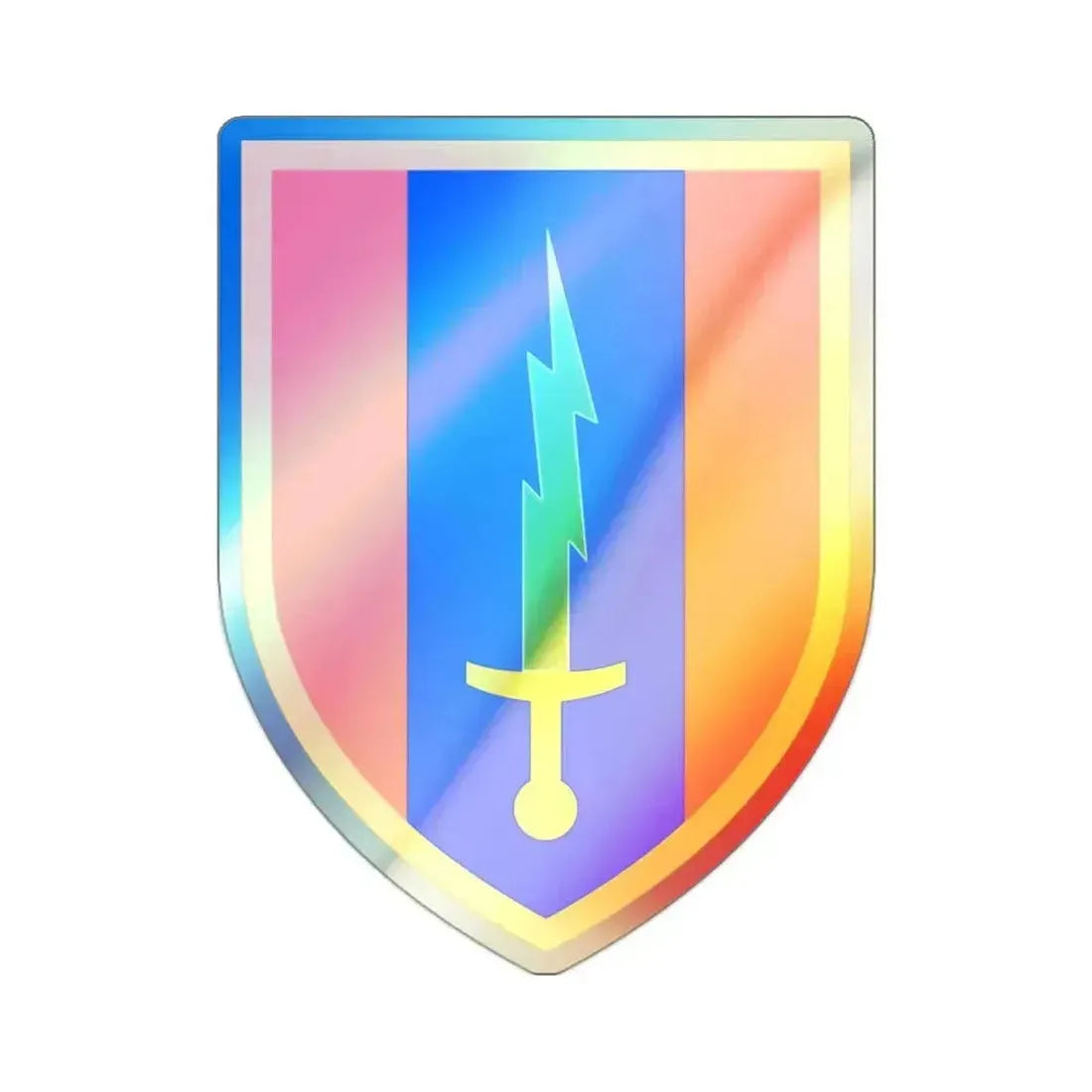 1st Signal Brigade (U.S. Army) Holographic STICKER Die-Cut Vinyl Decal 2 Inch Holographic - The Sticker Space