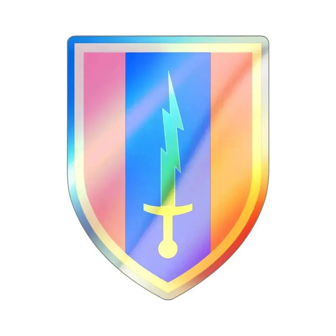 1st Signal Brigade (U.S. Army) Holographic STICKER Die-Cut Vinyl Decal 3 Inch Holographic - The Sticker Space