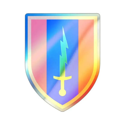 1st Signal Brigade (U.S. Army) Holographic STICKER Die-Cut Vinyl Decal 3 Inch Holographic - The Sticker Space