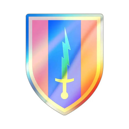1st Signal Brigade (U.S. Army) Holographic STICKER Die-Cut Vinyl Decal 4 Inch Holographic - The Sticker Space