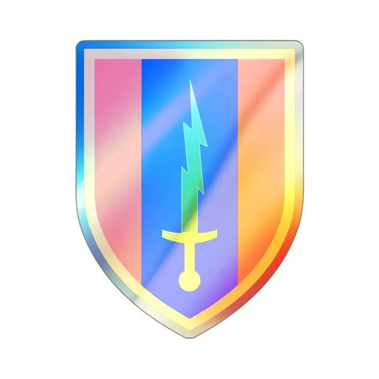 1st Signal Brigade (U.S. Army) Holographic STICKER Die-Cut Vinyl Decal 6 Inch Holographic - The Sticker Space