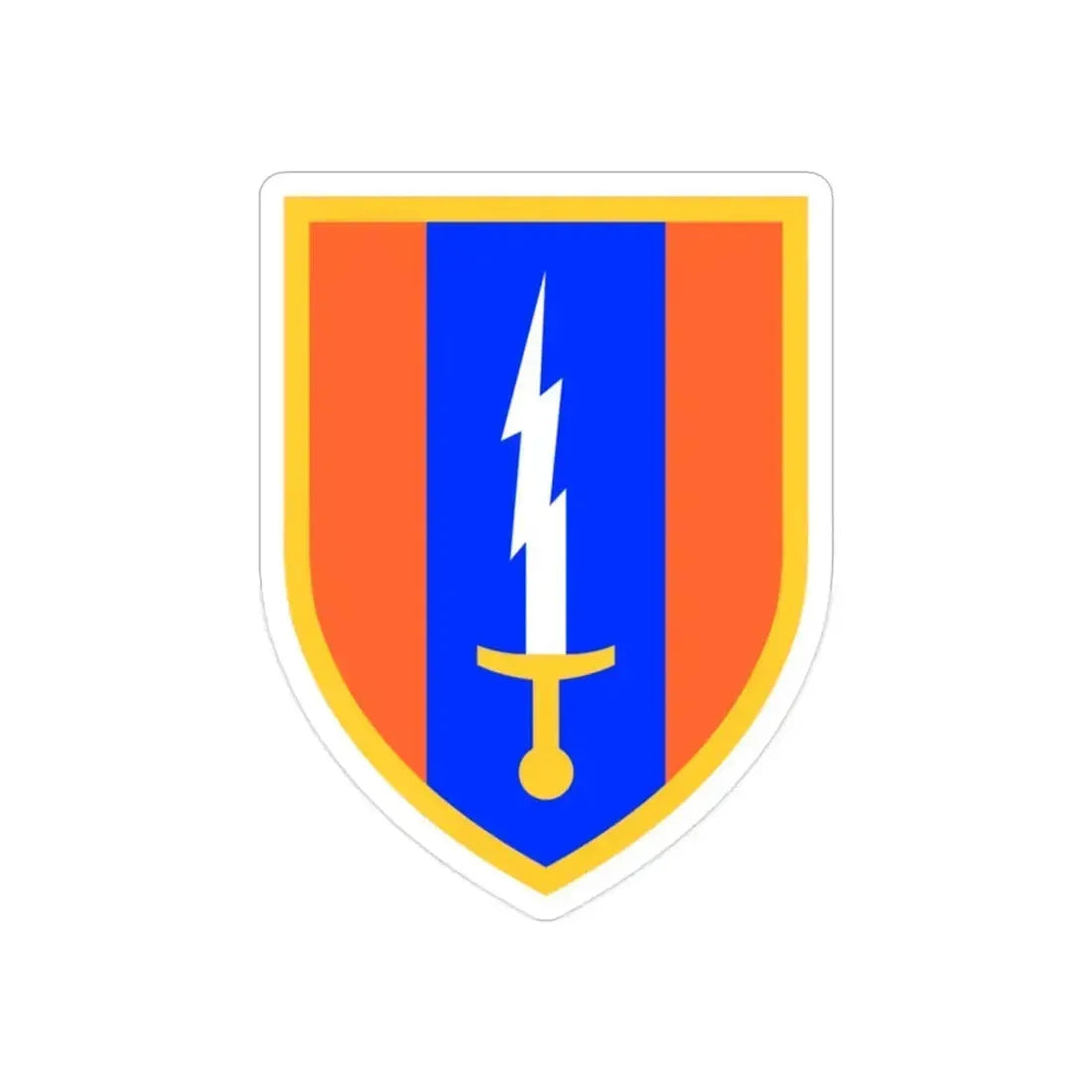1st Signal Brigade (U.S. Army) REVERSE PRINT Transparent Die-Cut STICKER 2 Inch Die-Cut Transparent - The Sticker Space