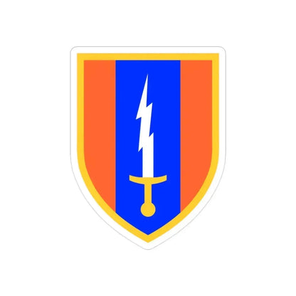 1st Signal Brigade (U.S. Army) REVERSE PRINT Transparent Die-Cut STICKER 2 Inch Die-Cut Transparent - The Sticker Space