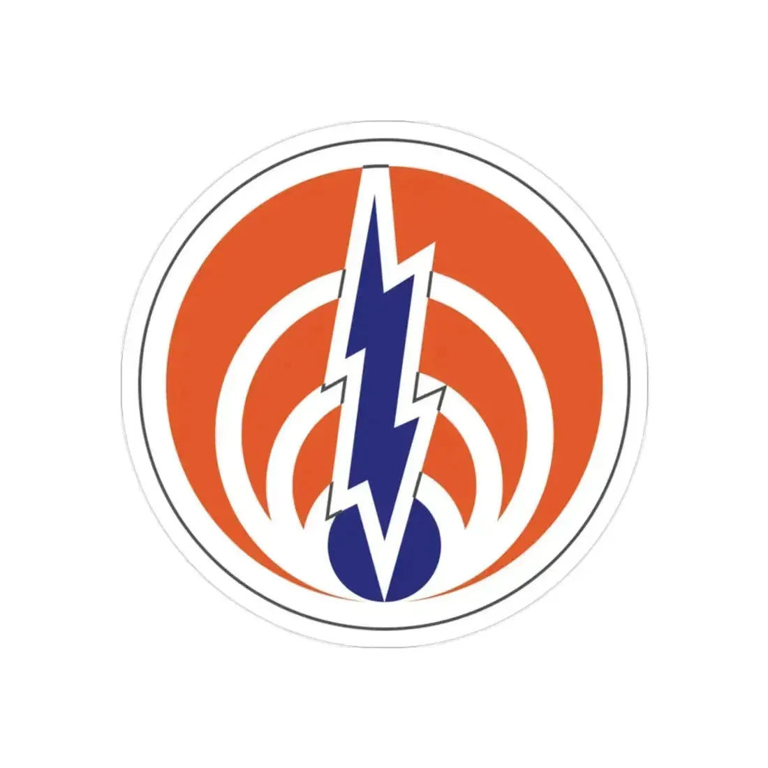 1st Signal Command (U.S. Army) REVERSE PRINT Transparent Die-Cut STICKER 2 Inch Die-Cut Transparent - The Sticker Space